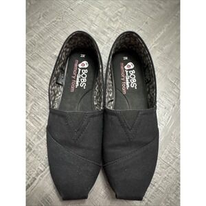 Skechers BOBS Shoes Womens 7 Plush Peace and Love Loafer Flats 33645 Black